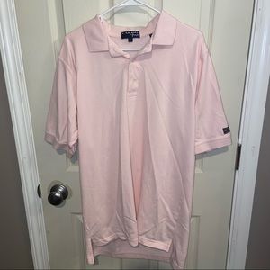 Faldo by Pringle vintage mens golf polo large pink